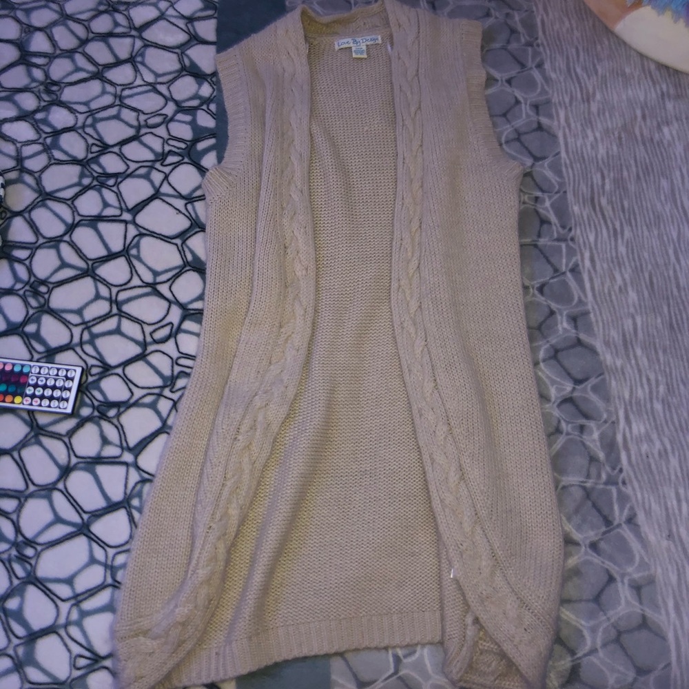 brown knit cardigan